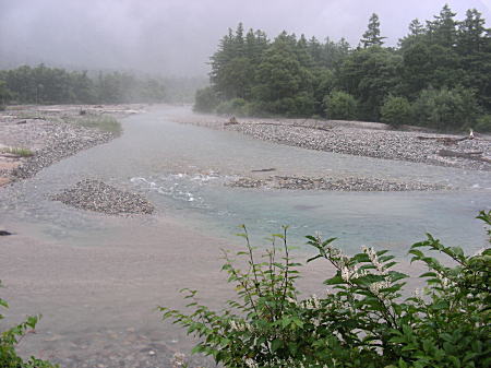 右岸からの梓川