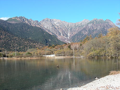 大正池からの穂高連峰