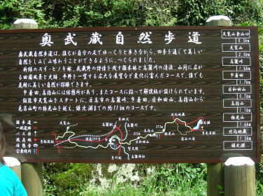 奥武蔵自然歩道標識