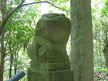 白髭神社の狛犬?うん