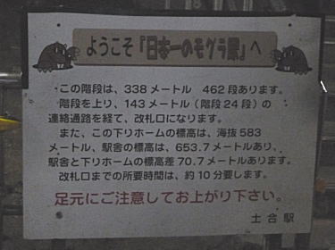 モグラ駅説明板