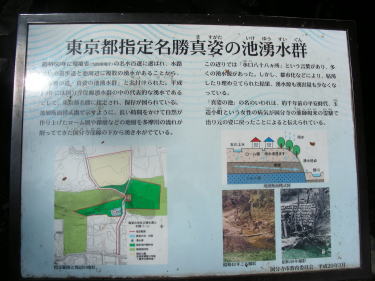 湧水群説明板