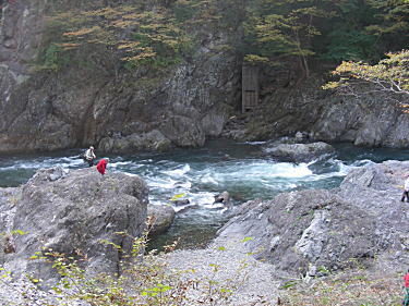ポットホール岩場