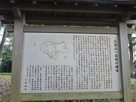 石垣山一夜城の説明図