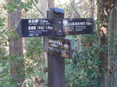 高徳院まで1.5Kmです。