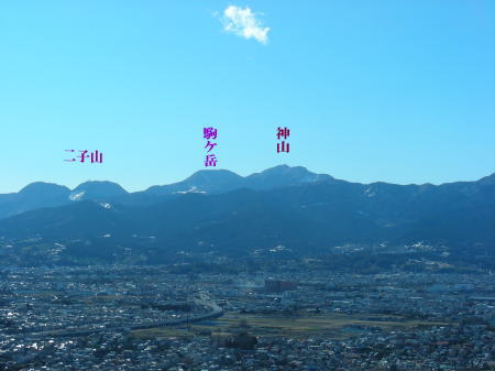 二子山、駒ケ岳、神山