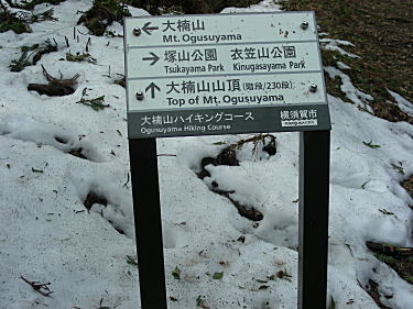 衣笠山公園方向道標