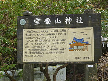 宝登山神社説明板