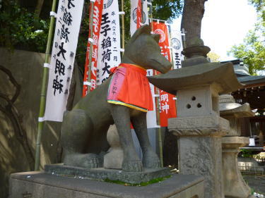 すまし顔の狐