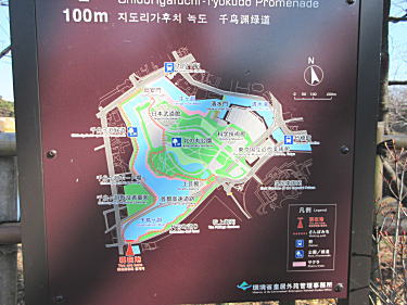 千鳥ヶ淵緑道案内図