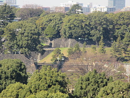 二重橋が見えます